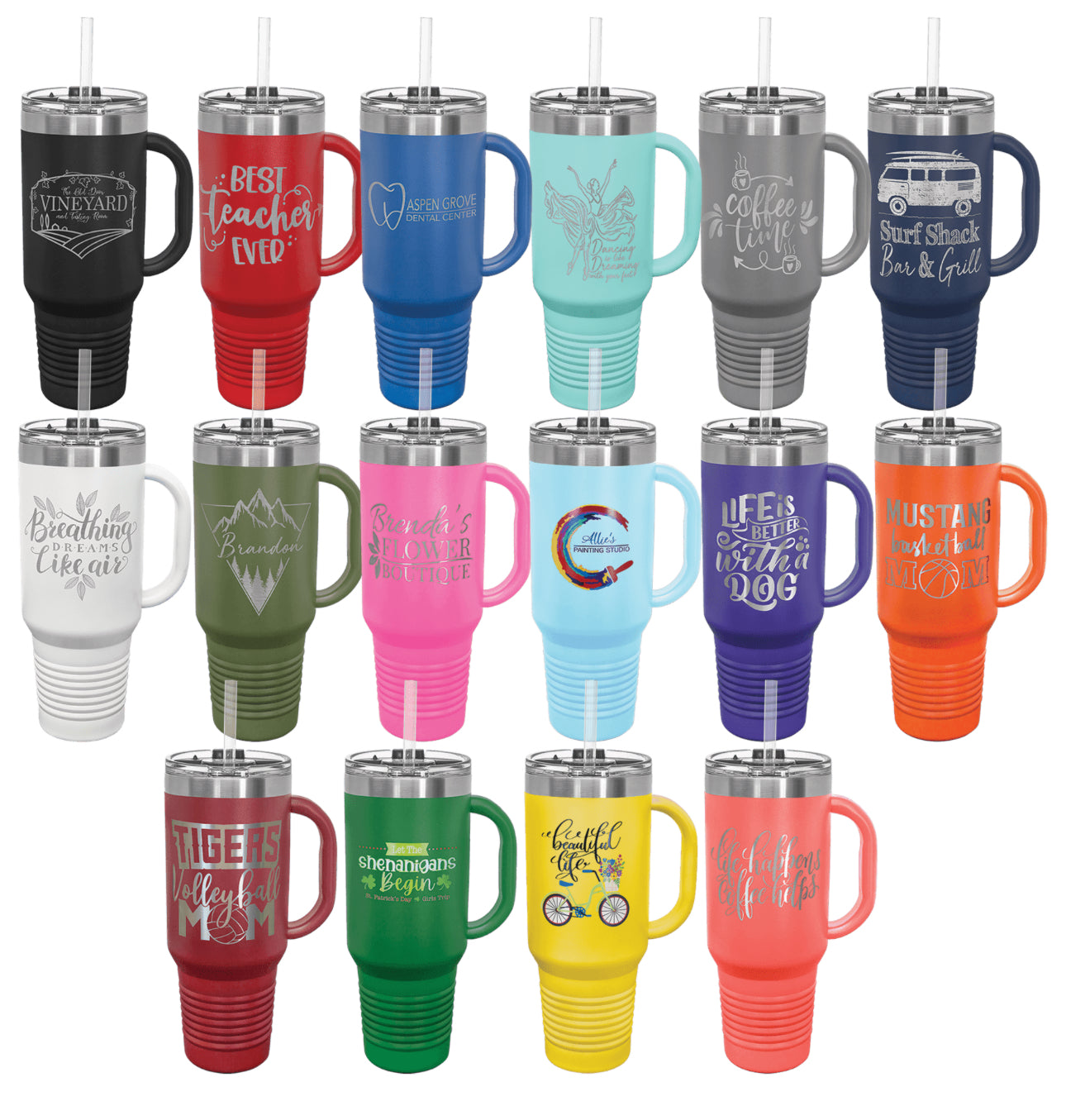 20oz, 32oz, 40oz Travel Mug - Polar Camel Powder Coated