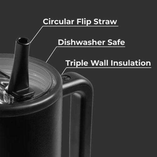 40oz HydroJug Traveler - Water Bottle with Handle & Flip Straw