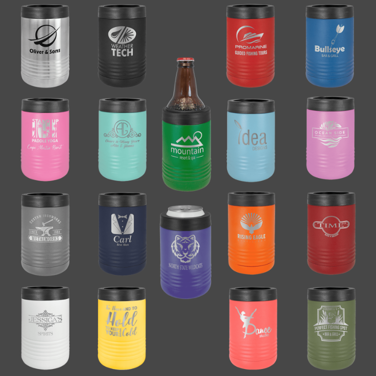 Slim & Standard Can Cooler - Polar Camel Powder Coated