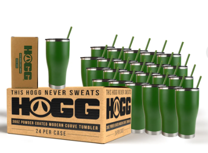 30oz Hogg Powder Coated Modern Curve Tumbler