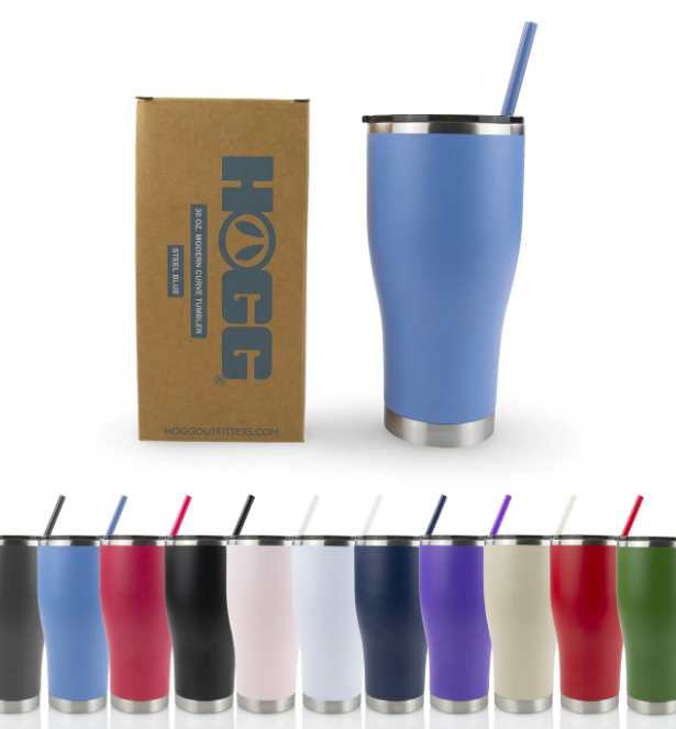 30oz Hogg Powder Coated Modern Curve Tumbler