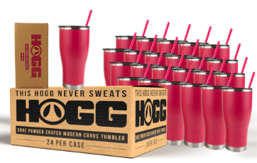 30oz Hogg Powder Coated Modern Curve Tumbler