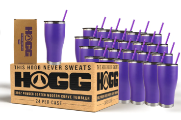 30oz Hogg Powder Coated Modern Curve Tumbler