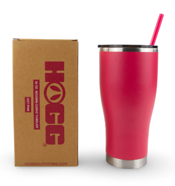 30oz Hogg Powder Coated Modern Curve Tumbler