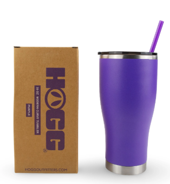 30oz Hogg Powder Coated Modern Curve Tumbler