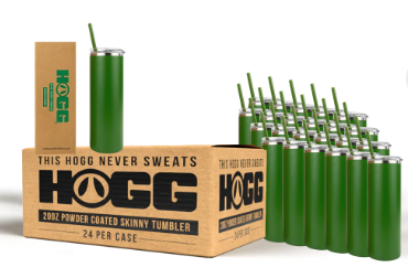 20oz Hogg Powder Coated Skinny Tumbler