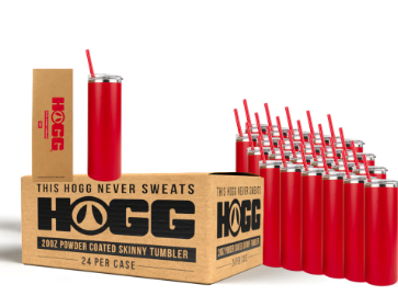 20oz Hogg Powder Coated Skinny Tumbler
