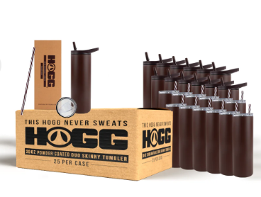 20oz Hogg Powder Coated Skinny Tumbler