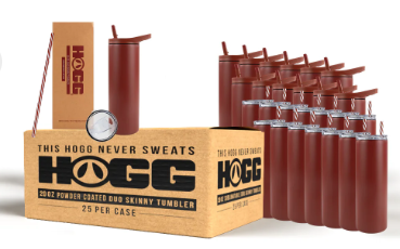 20oz Hogg Powder Coated Skinny Tumbler