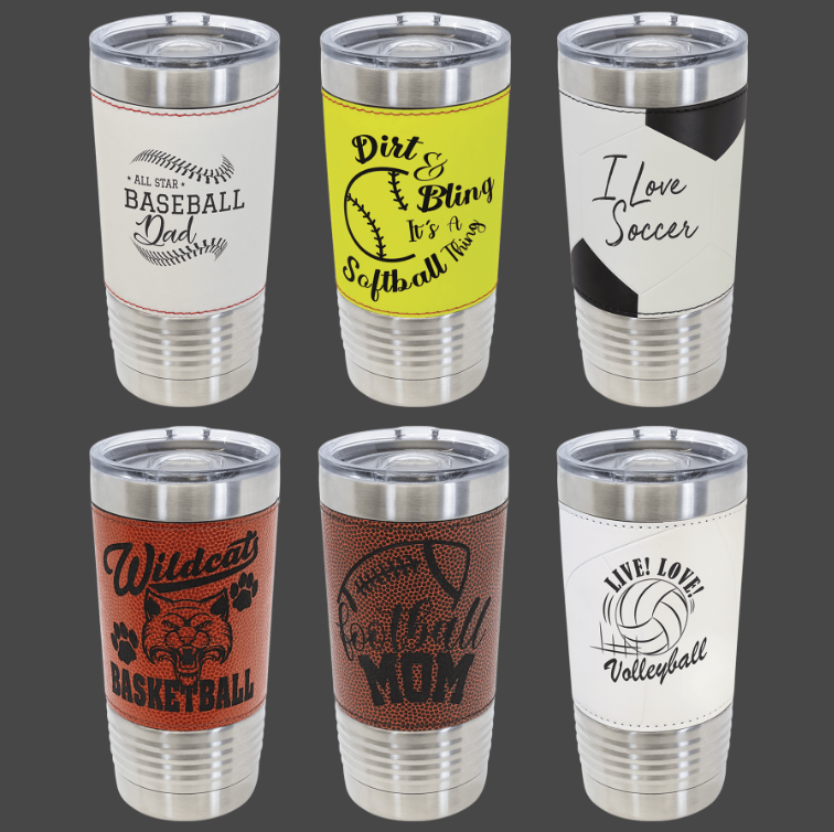 20oz Sport Theme - Polar Camel Powder Coat Tumbler