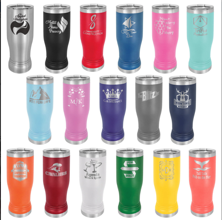 14oz & 20oz Pilsner - Polar Camel Powder Coated Ringneck