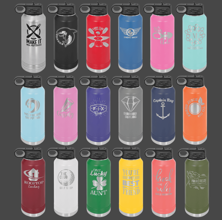 12oz, 20oz,32oz, 40oz Water Bottle - Polar Camel Powder Coated