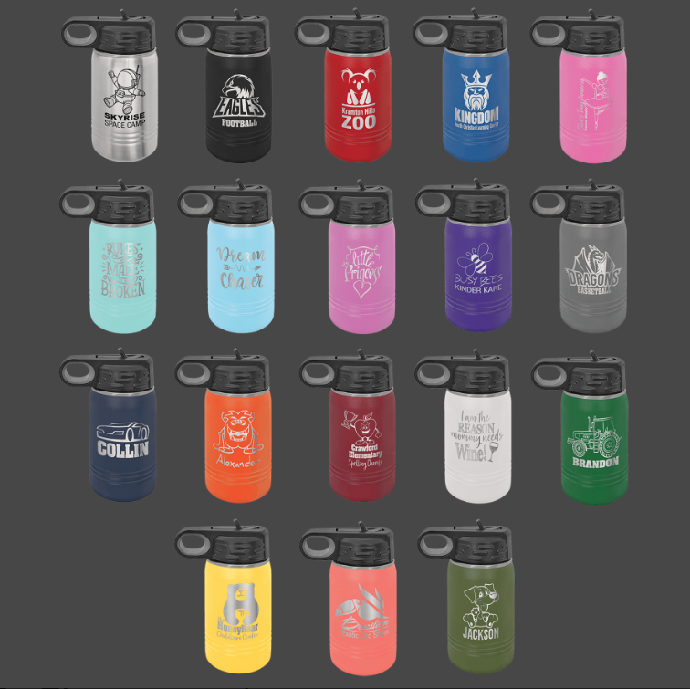 12oz, 20oz,32oz, 40oz Water Bottle - Polar Camel Powder Coated