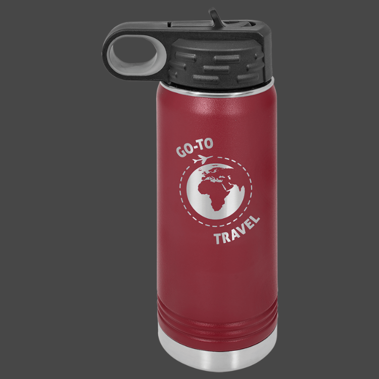 12oz, 20oz,32oz, 40oz Water Bottle - Polar Camel Powder Coated