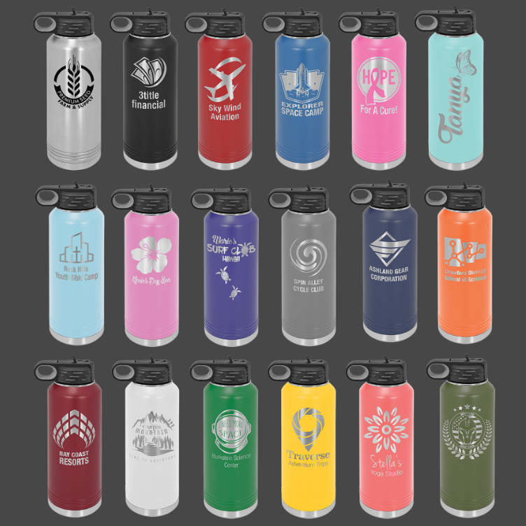 12oz, 20oz,32oz, 40oz Water Bottle - Polar Camel Powder Coated