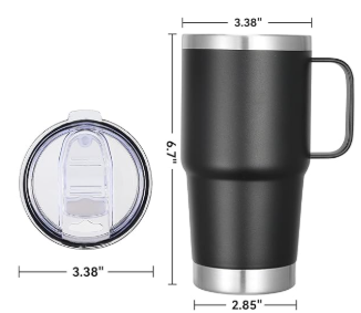 12 oz, 14oz, 20oz Coffee - Generic Powder Coated Tumbler