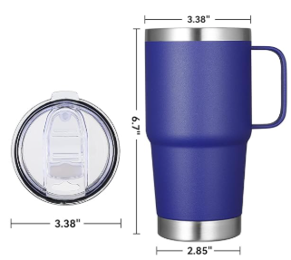12 oz, 14oz, 20oz Coffee - Generic Powder Coated Tumbler