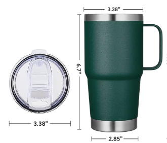 12 oz, 14oz, 20oz Coffee - Generic Powder Coated Tumbler