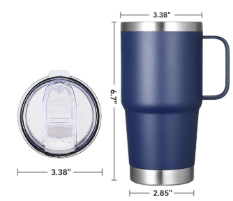12 oz, 14oz, 20oz Coffee - Generic Powder Coated Tumbler