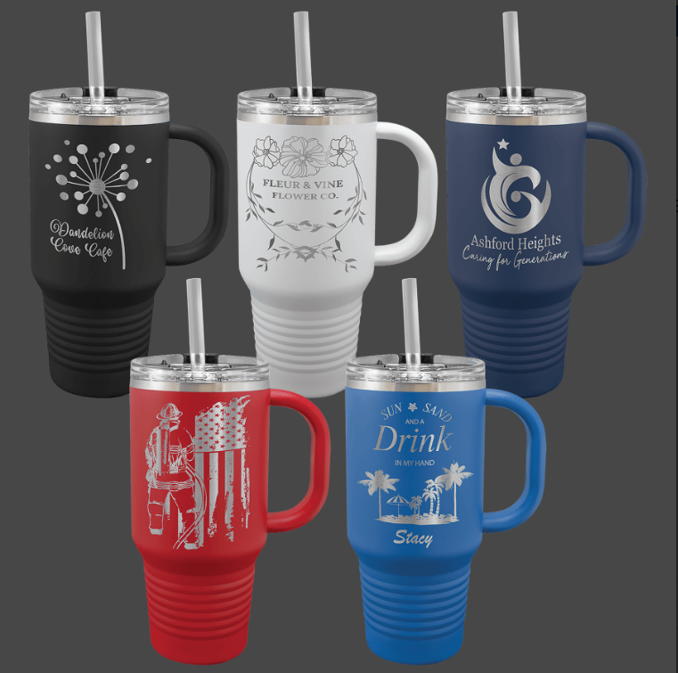 20oz, 32oz, 40oz Travel Mug - Polar Camel Powder Coated