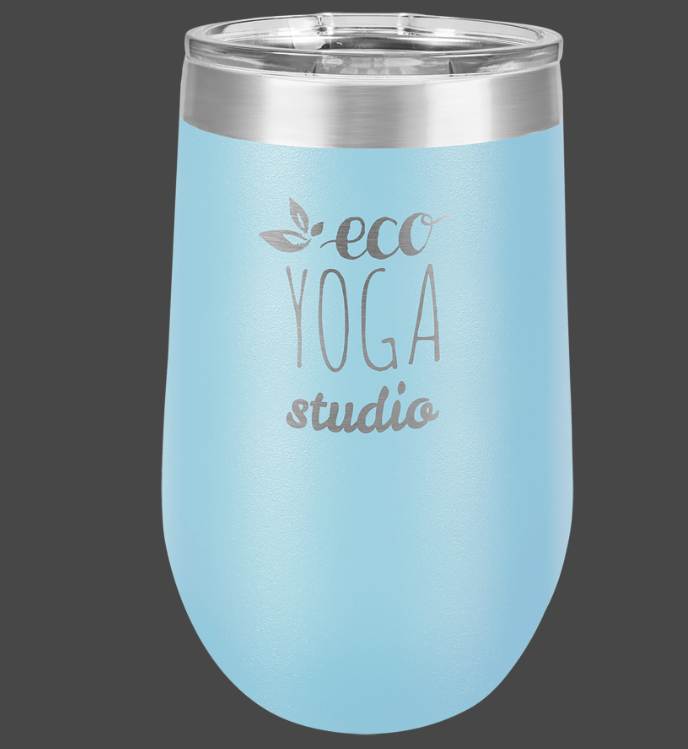 12oz, 16oz Wine Glass - Polar Camel Powder Coated