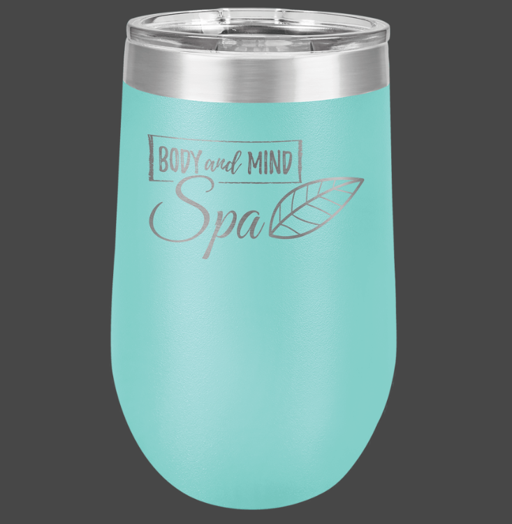 12oz, 16oz Wine Glass - Polar Camel Powder Coated