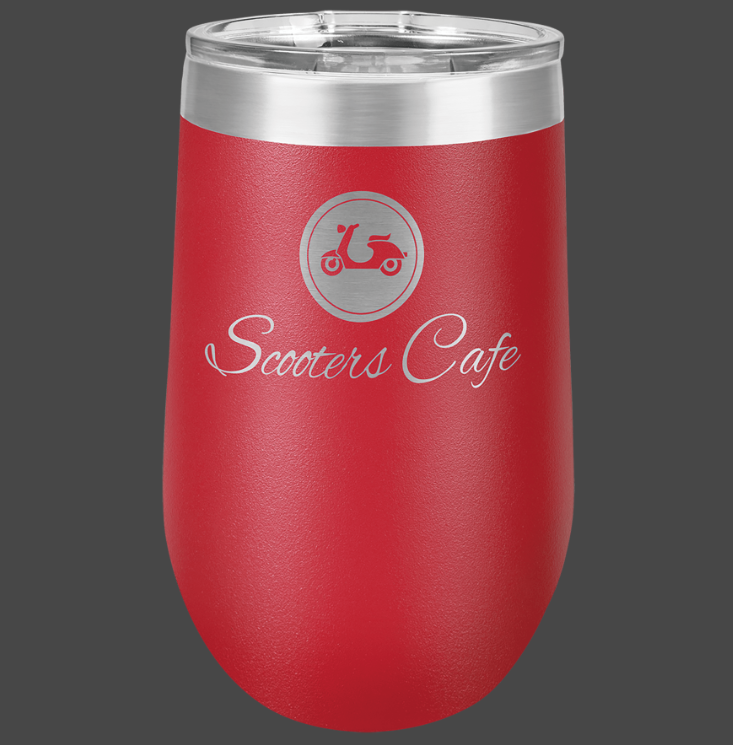 12oz, 16oz Wine Glass - Polar Camel Powder Coated