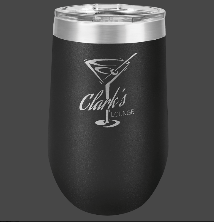12oz, 16oz Wine Glass - Polar Camel Powder Coated