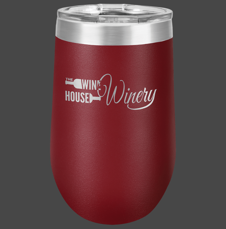 12oz, 16oz Wine Glass - Polar Camel Powder Coated