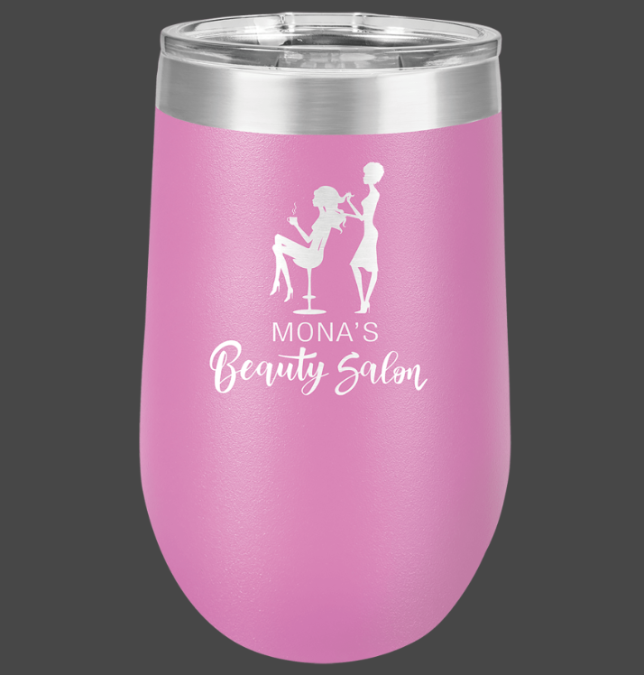 12oz, 16oz Wine Glass - Polar Camel Powder Coated