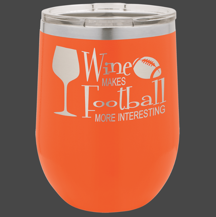 12oz, 16oz Wine Glass - Polar Camel Powder Coated