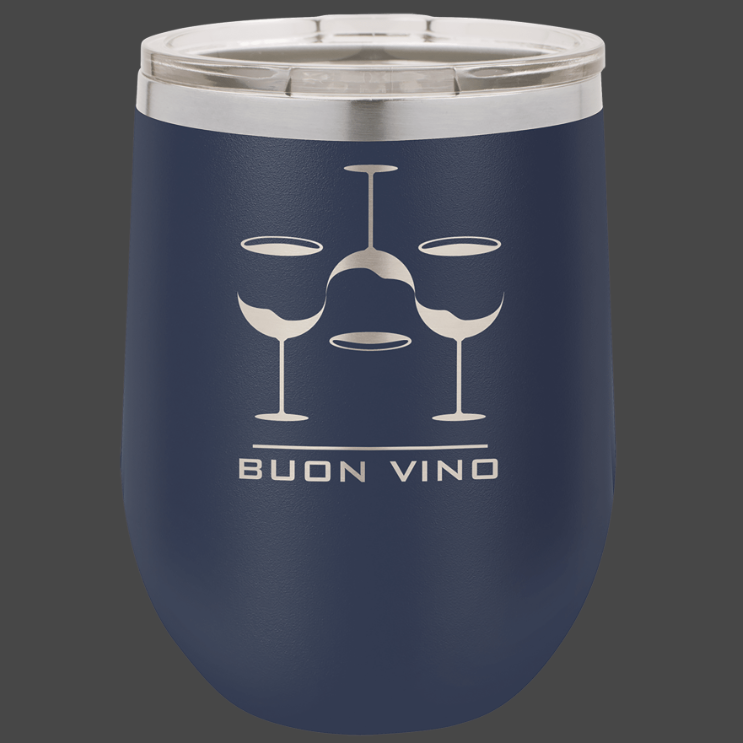 12oz, 16oz Wine Glass - Polar Camel Powder Coated