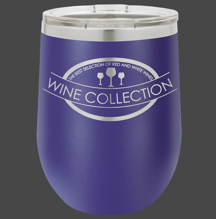 12oz, 16oz Wine Glass - Polar Camel Powder Coated