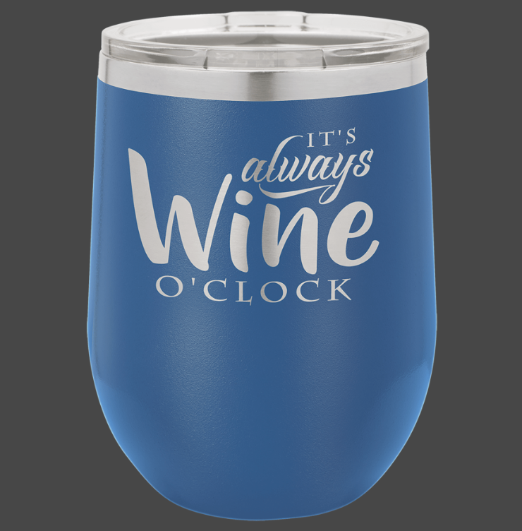 12oz, 16oz Wine Glass - Polar Camel Powder Coated
