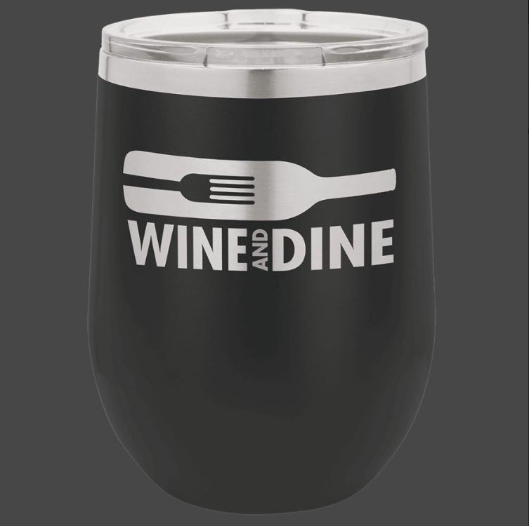 12oz, 16oz Wine Glass - Polar Camel Powder Coated