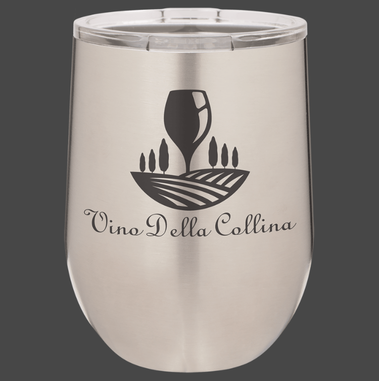 12oz, 16oz Wine Glass - Polar Camel Powder Coated